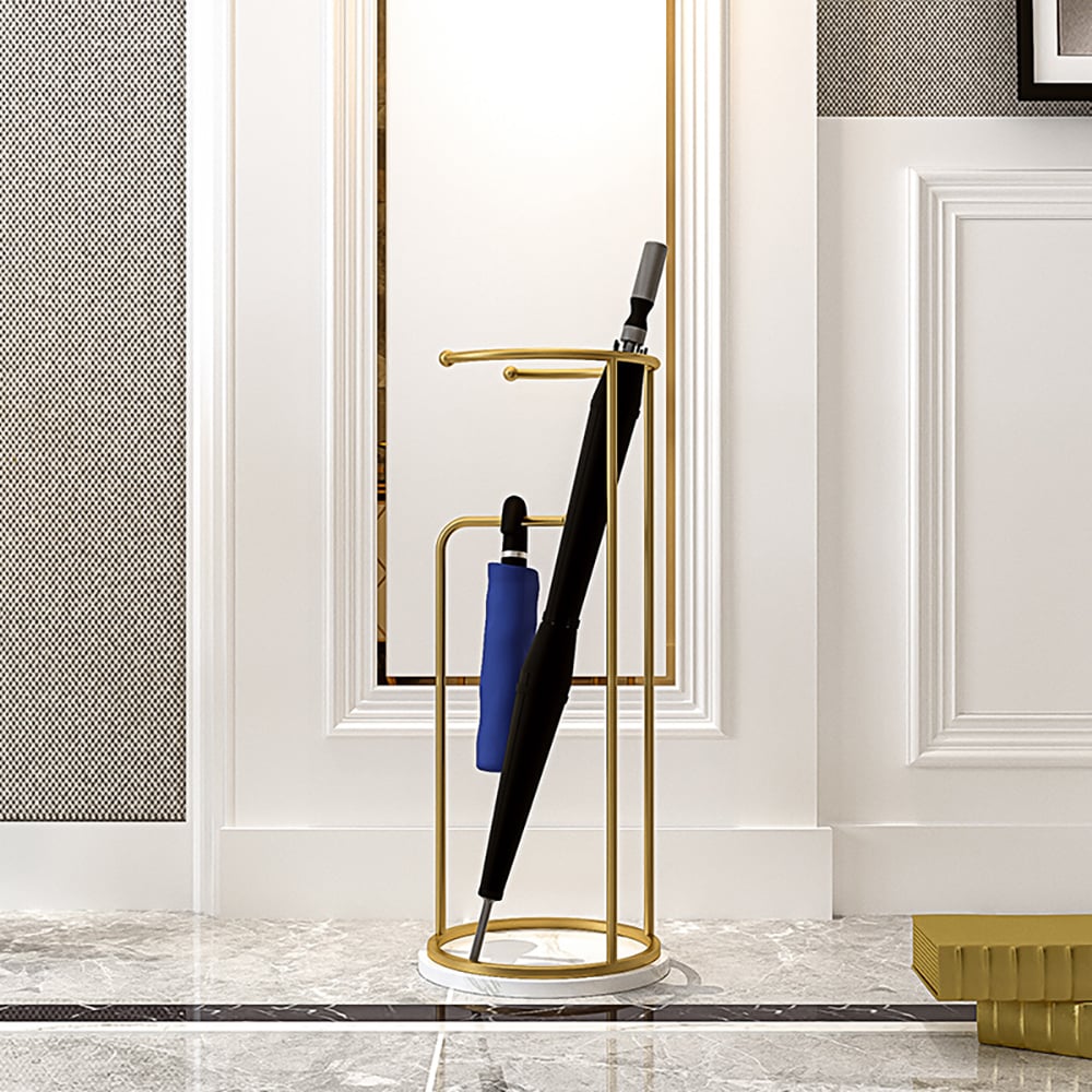 600mm Gold Modern Metal Umbrella Stand Freestanding window image