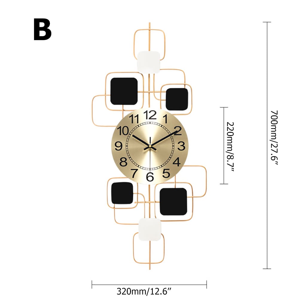 Modern Creative Modelling Arabic Digital Iron Art Silent Wall Clock window image
