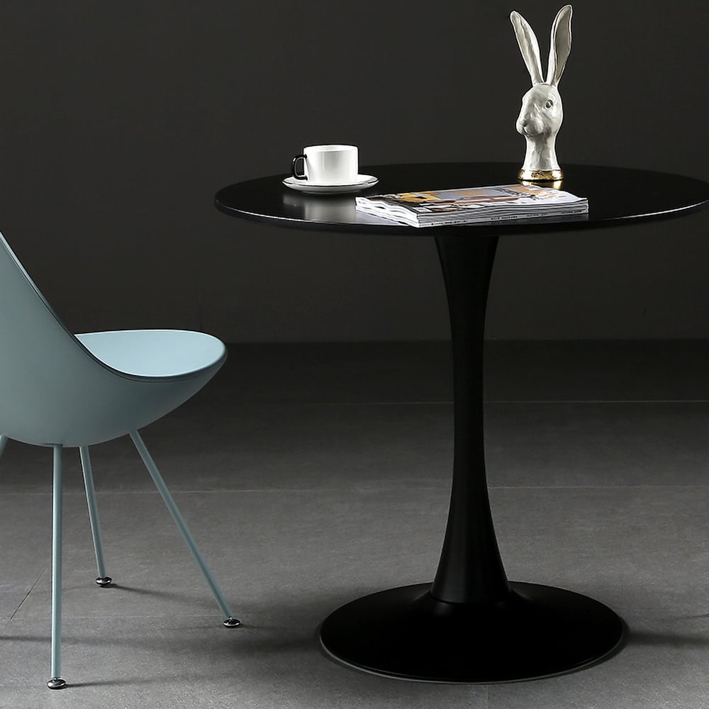 Black Round Bar Table Pub Table Metal window image