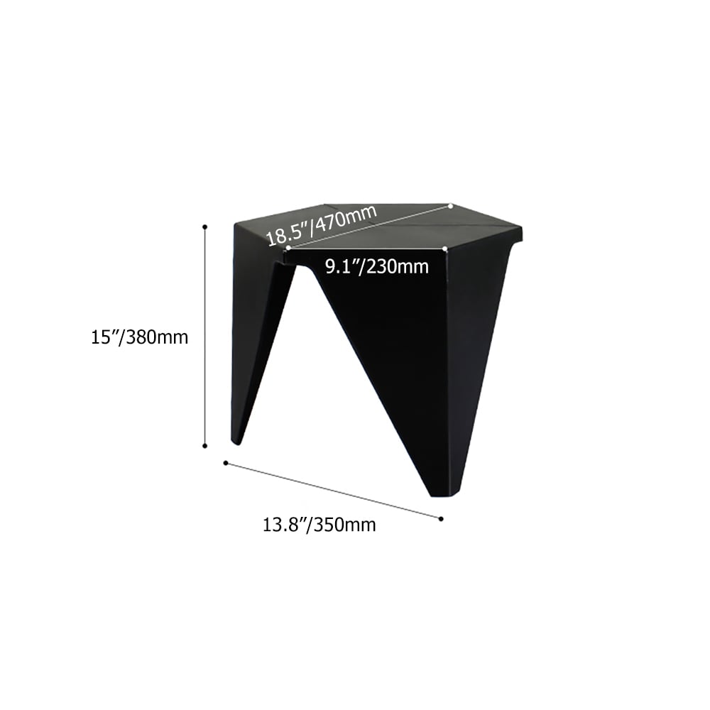 Black End Table Modern Hexagon Side Table window image