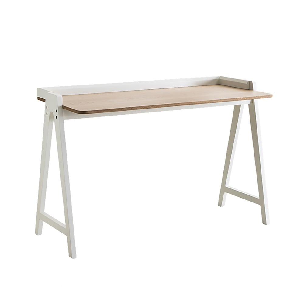 White Writing Desk with MDF Top & Metal Frame window image