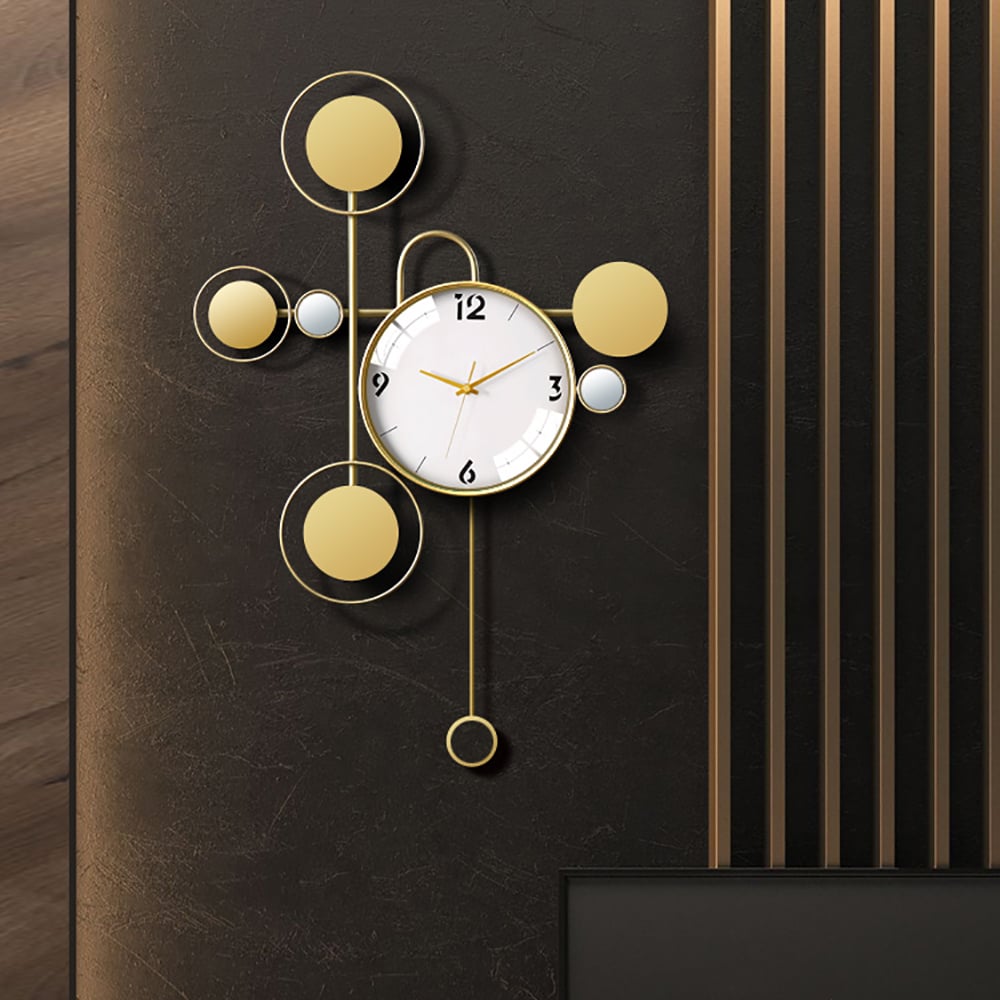 Nordic Creative Oversized Wall Clock with Metal Pendulum window image