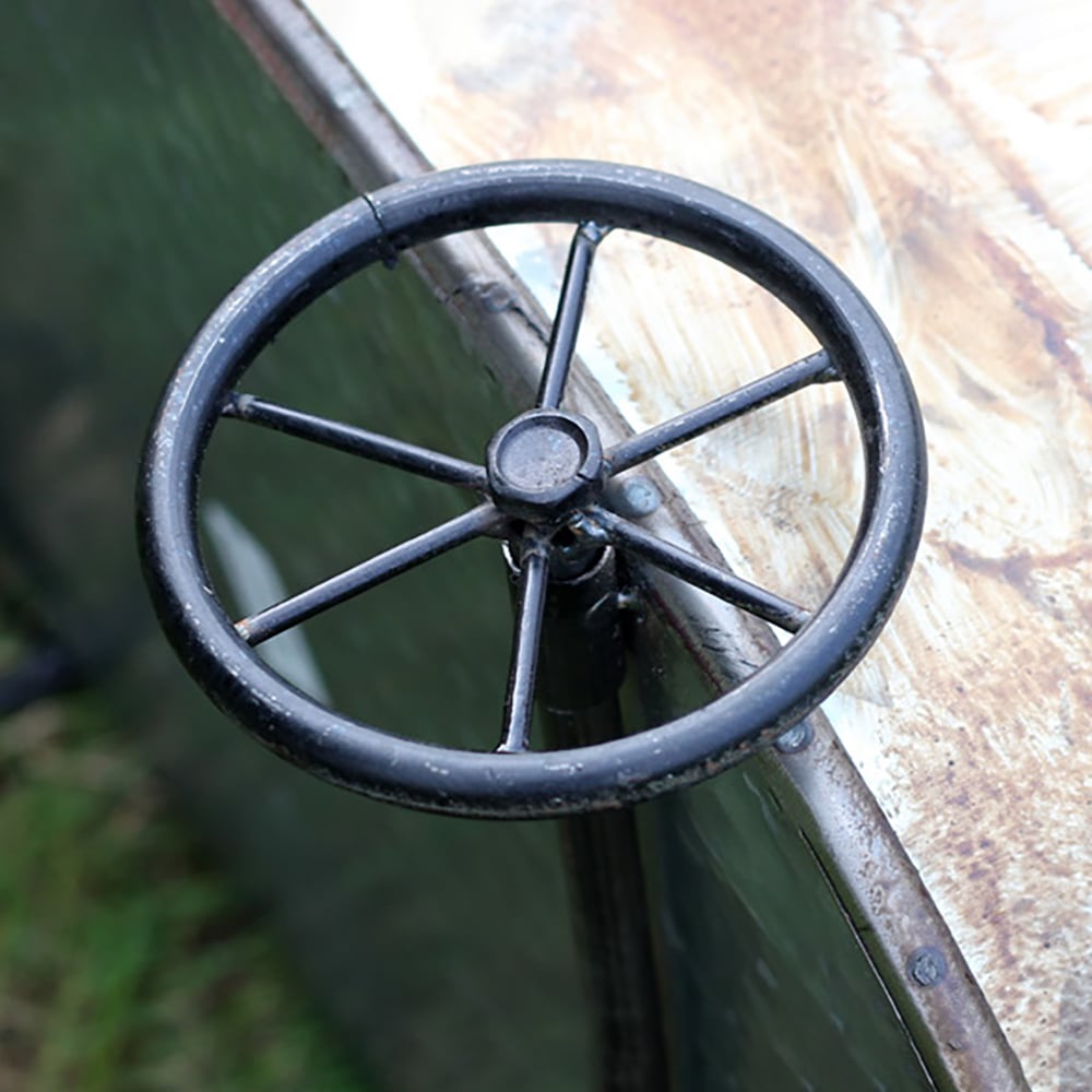 Retro Garden Cart Handcart Flowerpot with Handle&Casters window image