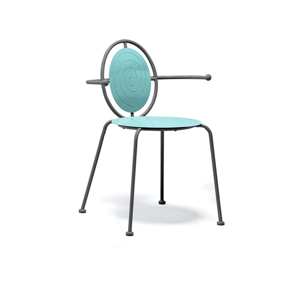 2-Pieces Outdoor Armchair in Lollipop-Shape with 3 Colour Options-Blue window image