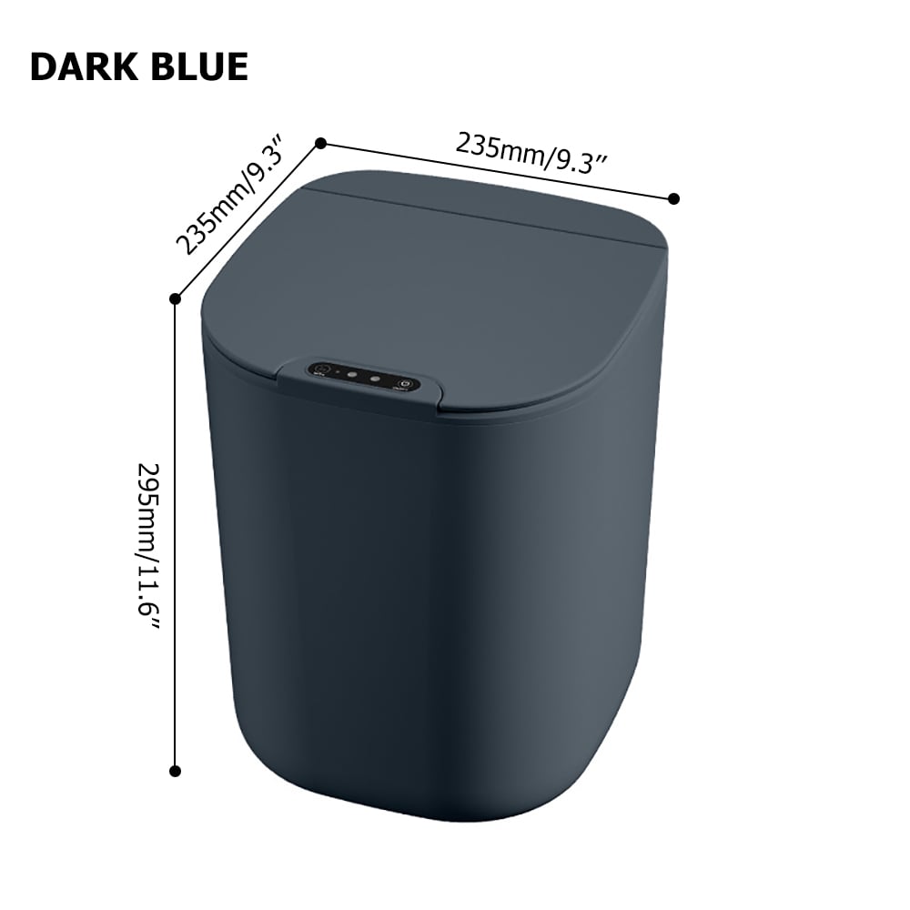 Electric Self-Sealing and Self-Changing Kitchen Motion Sensor Trash Can 4.49 Gallon-Deep Blue window image