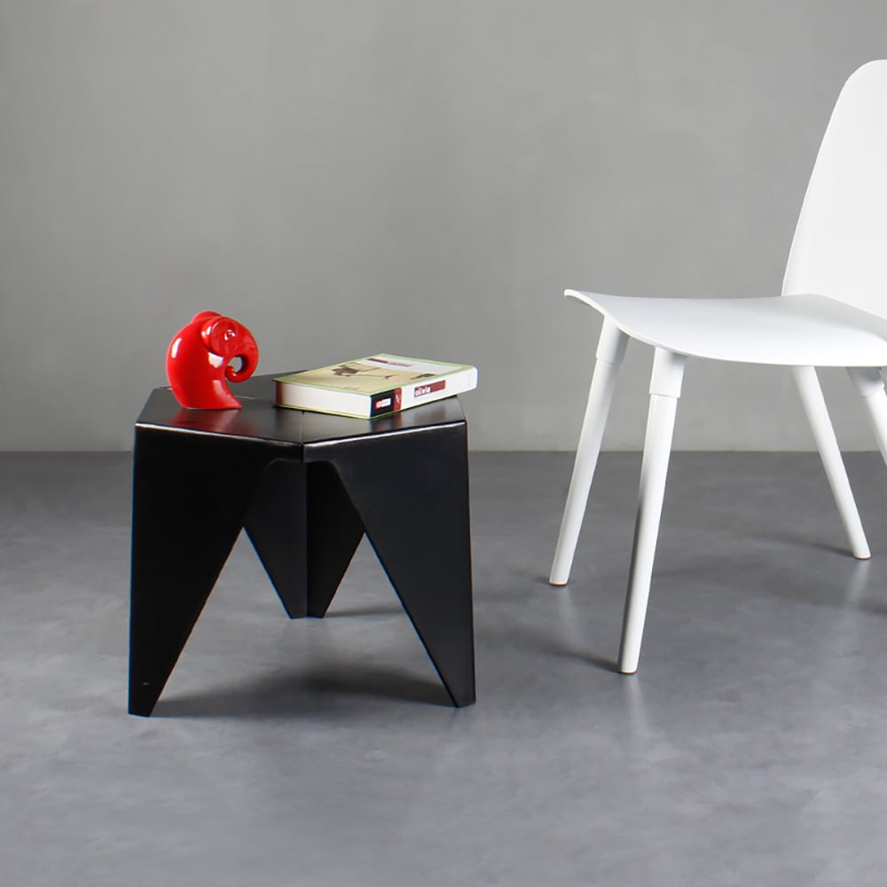 Black End Table Modern Hexagon Side Table window image
