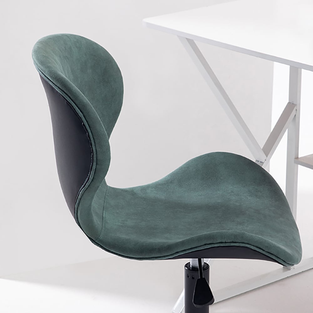 Modern Armless Leath-Aire Office Chair Ergonomic Swivel Task Chair window image