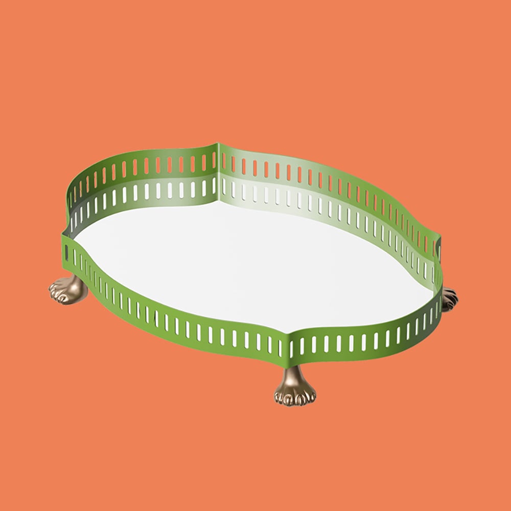 Cute Hollow-Out Tray Desk Organiser with 4 Cat Paws window image