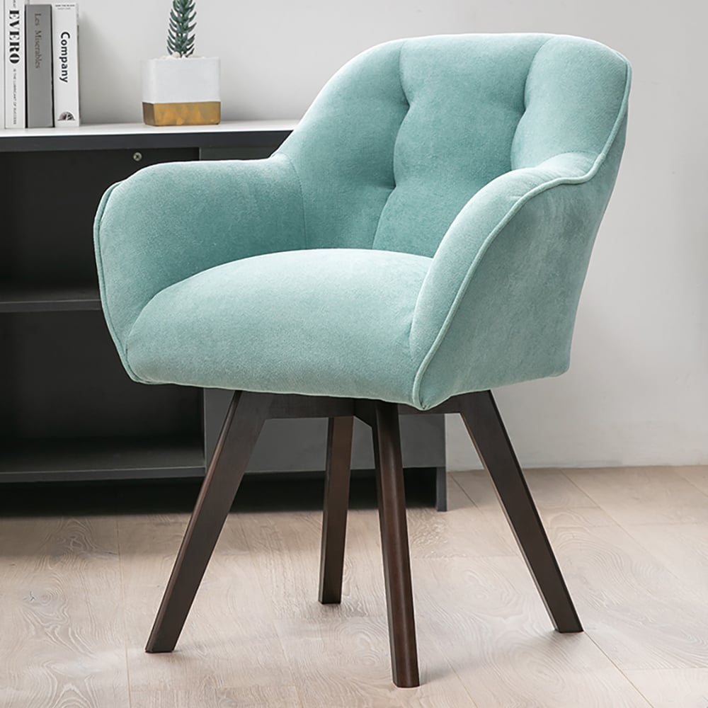 Modern Leath-aire Tufted Swivel Office Chair Upholstered Home Task Chair window image