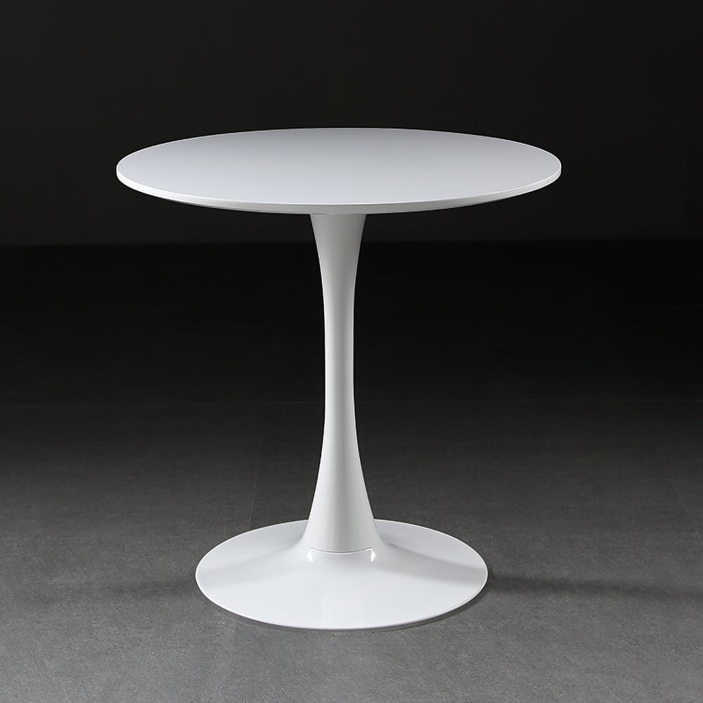 White Round Bar Table Pub Table Metal window image