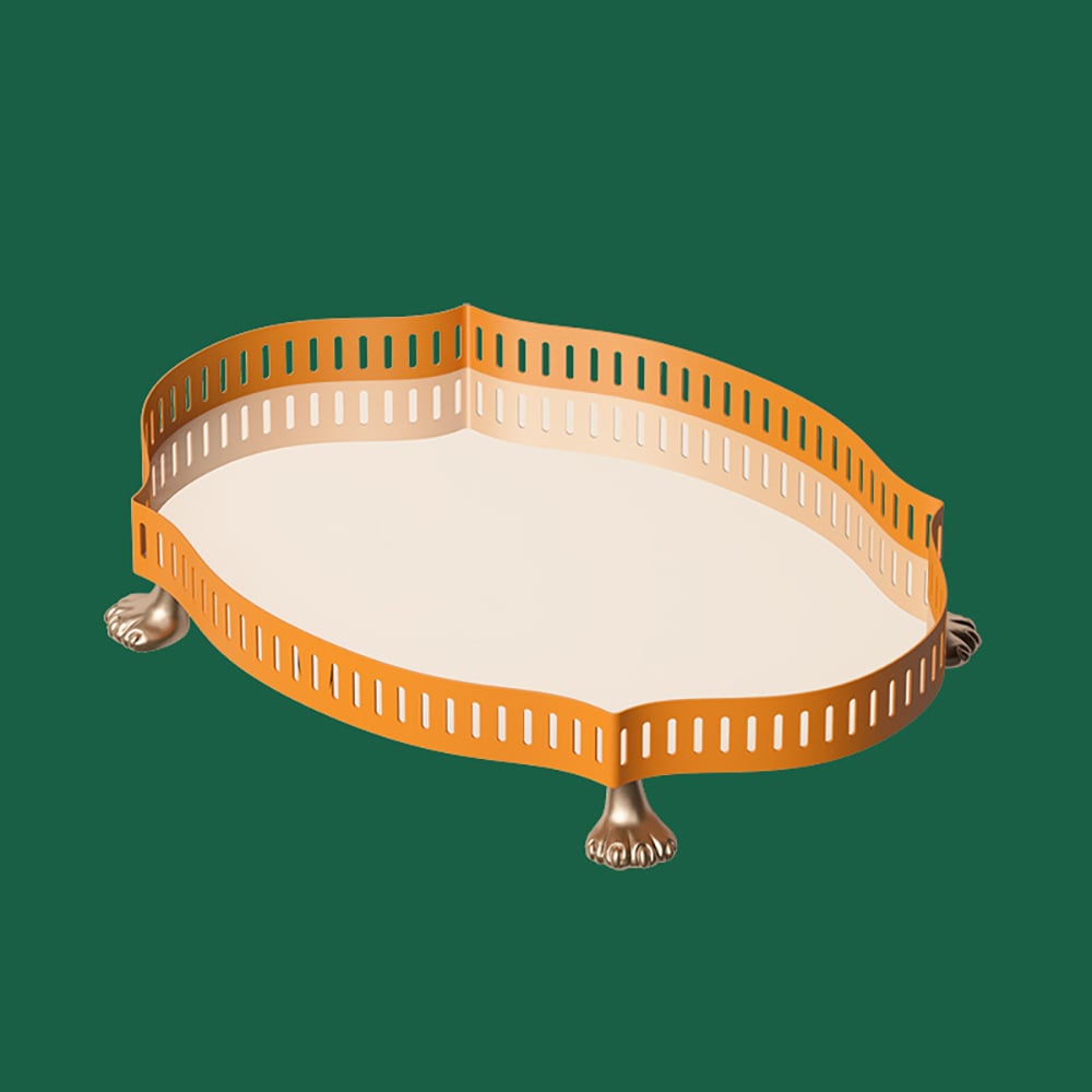 Cute Hollow-Out Tray Desk Organizer with 4 Cat Paws window image