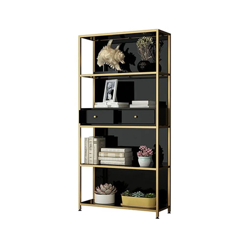 Modern Standing Standard Bookshelf with Drawers window image
