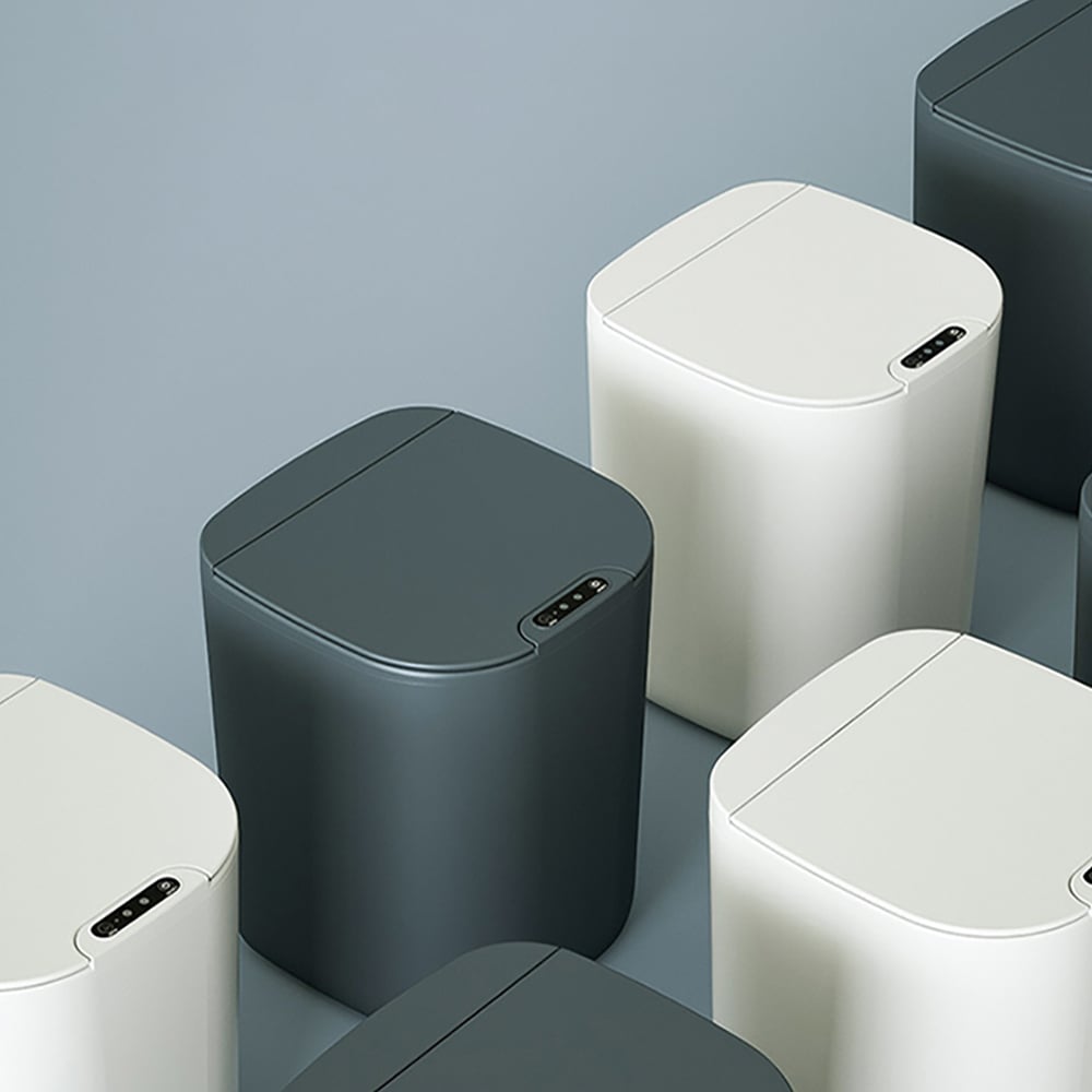 Electric Self-Sealing and Self-Changing Kitchen Motion Sensor Trash Can 4.49 Gallon-Deep Blue window image