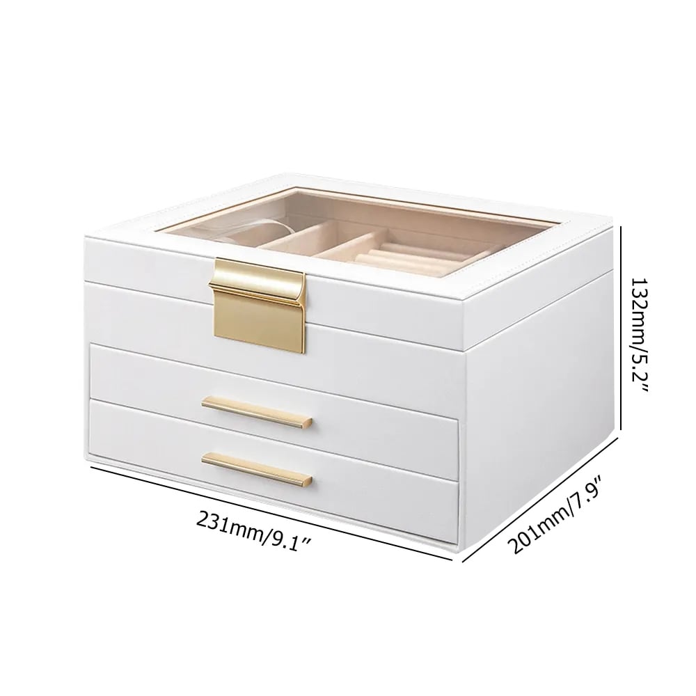 PU Leather Desk Organizer Ring Holder in White window image