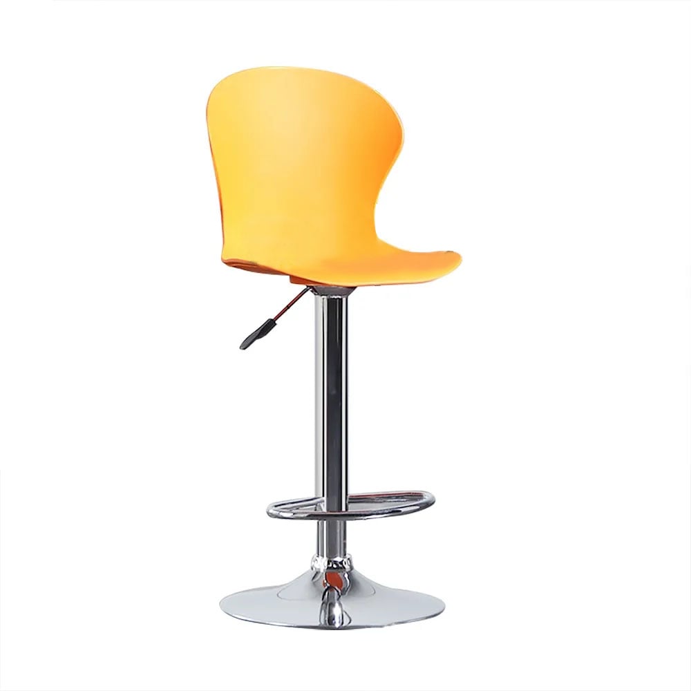 Modern Bar Height Bar Stool with Backrest PP Material Height Adjustable window image