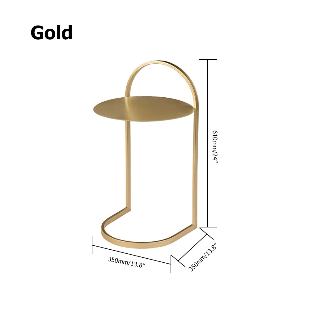 Table d'appoint style C Gold Table d'appoint simpliste nordique avec tirette en métal image de fenêtre