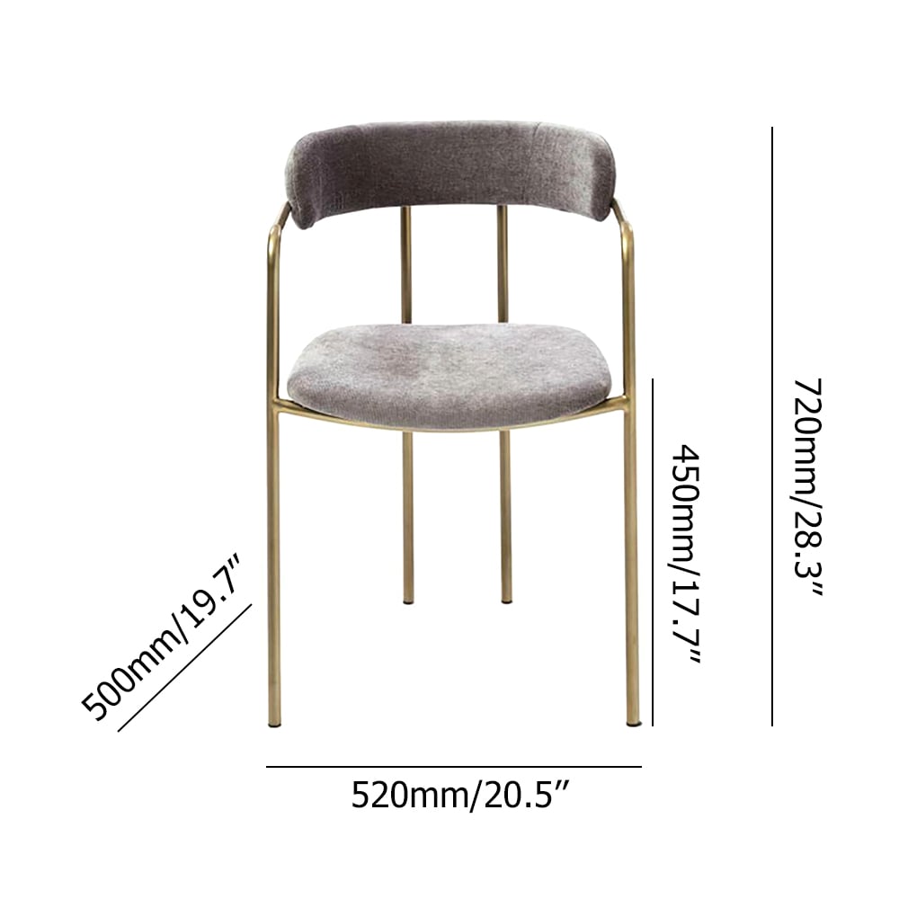 Yellow Dining Chair Metal Velvet Upholstered Dining Chair in Gold window image