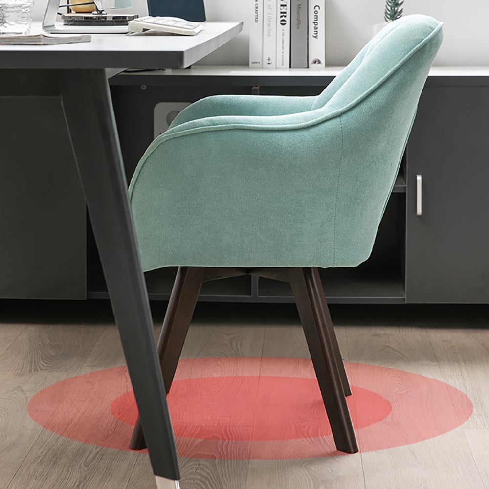 Modern Leath-aire Tufted Swivel Office Chair Upholstered Home Task Chair window image