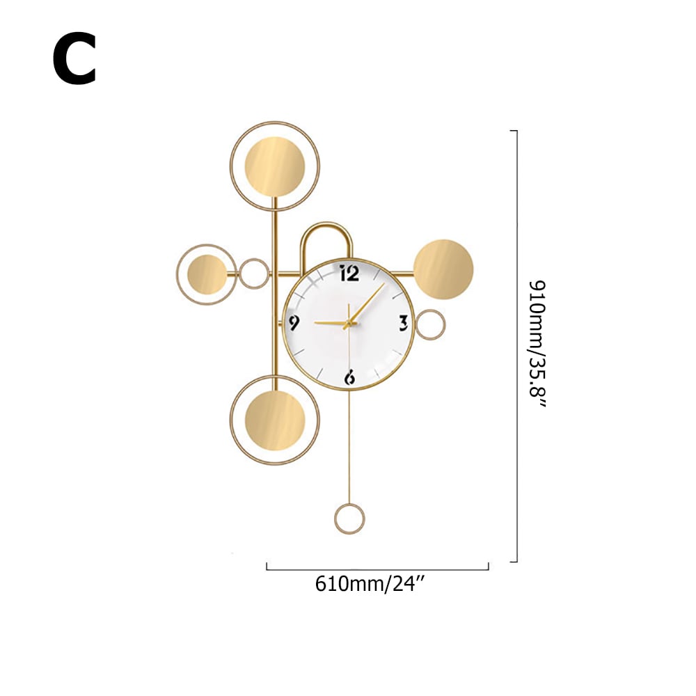 Nordic Creative Oversized Wall Clock with Metal Pendulum window image