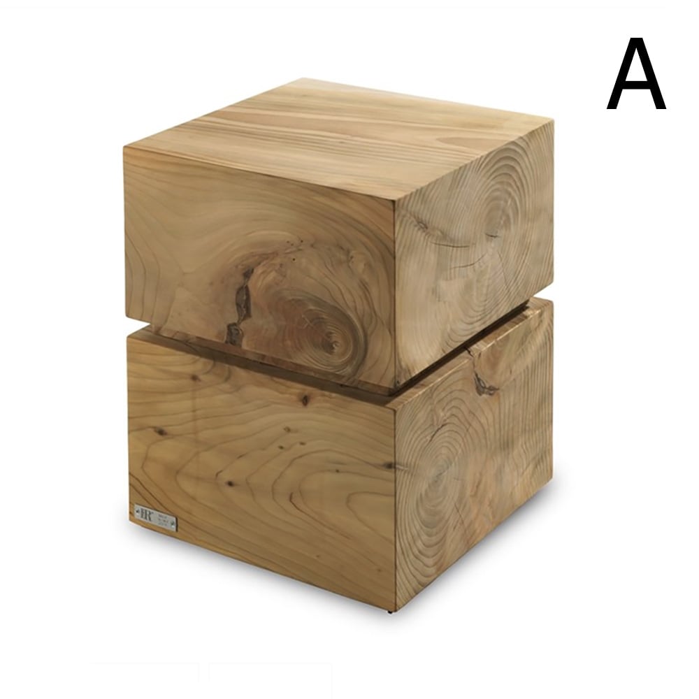 Modern Wood End Table Farmhouse Side Table Style A window image