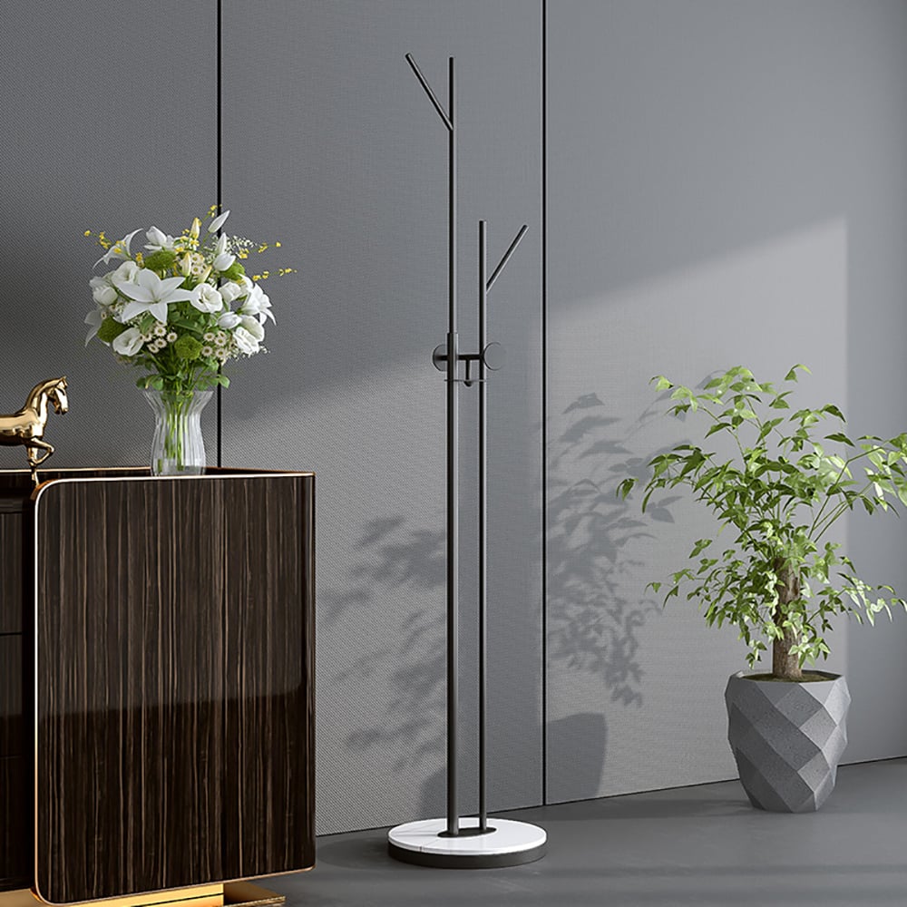 Rock Coat Racks Modern Sintered Stone Coat Rack in Black|Homary
