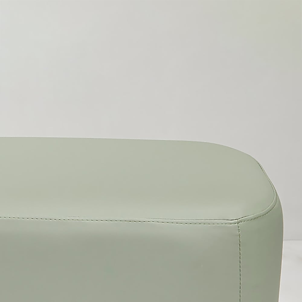 Green Bench Upholstered Rectangular Modern Bench Metal in Gold window image