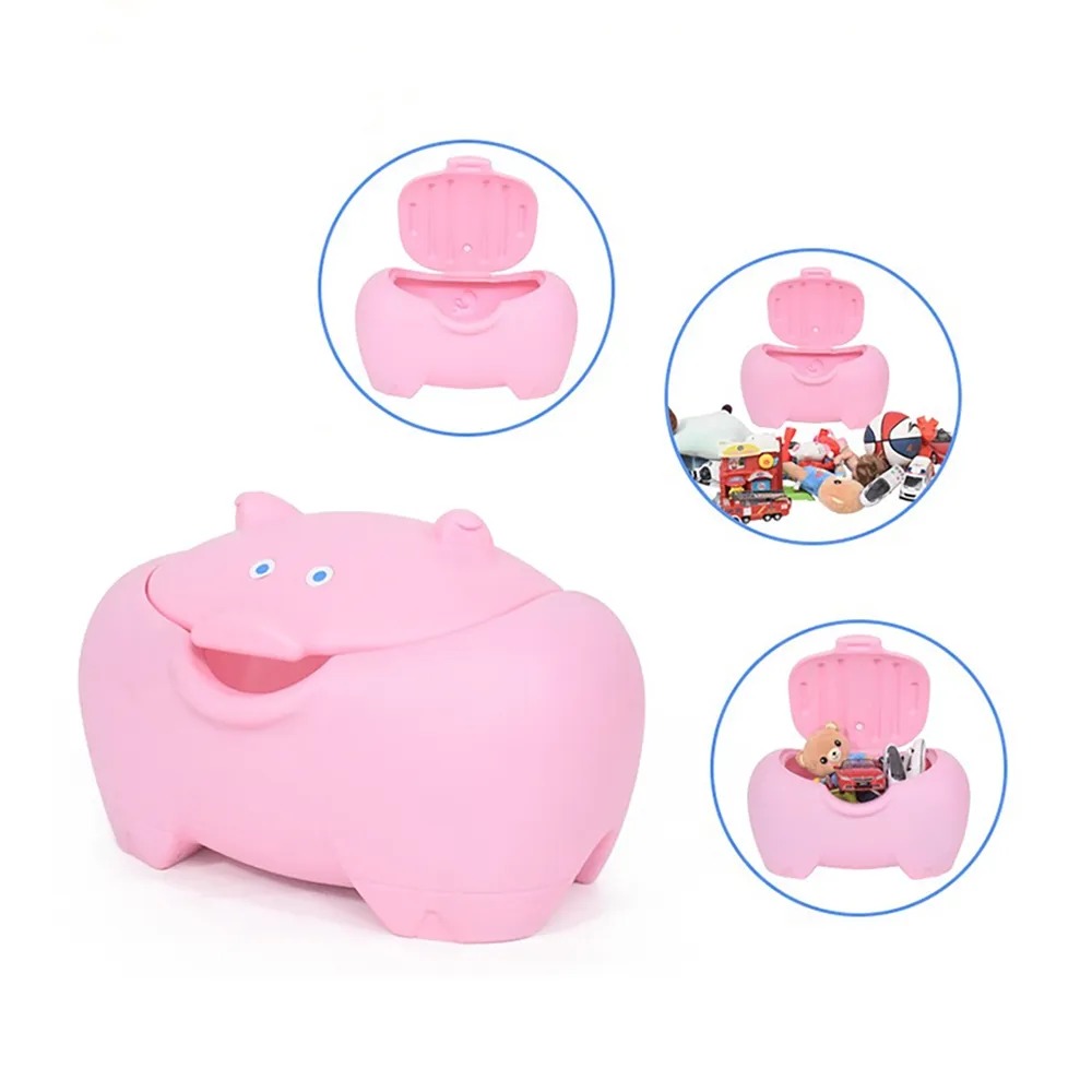 Kids Storage Box for Toys Snacks Cute Cartoon Pink window image