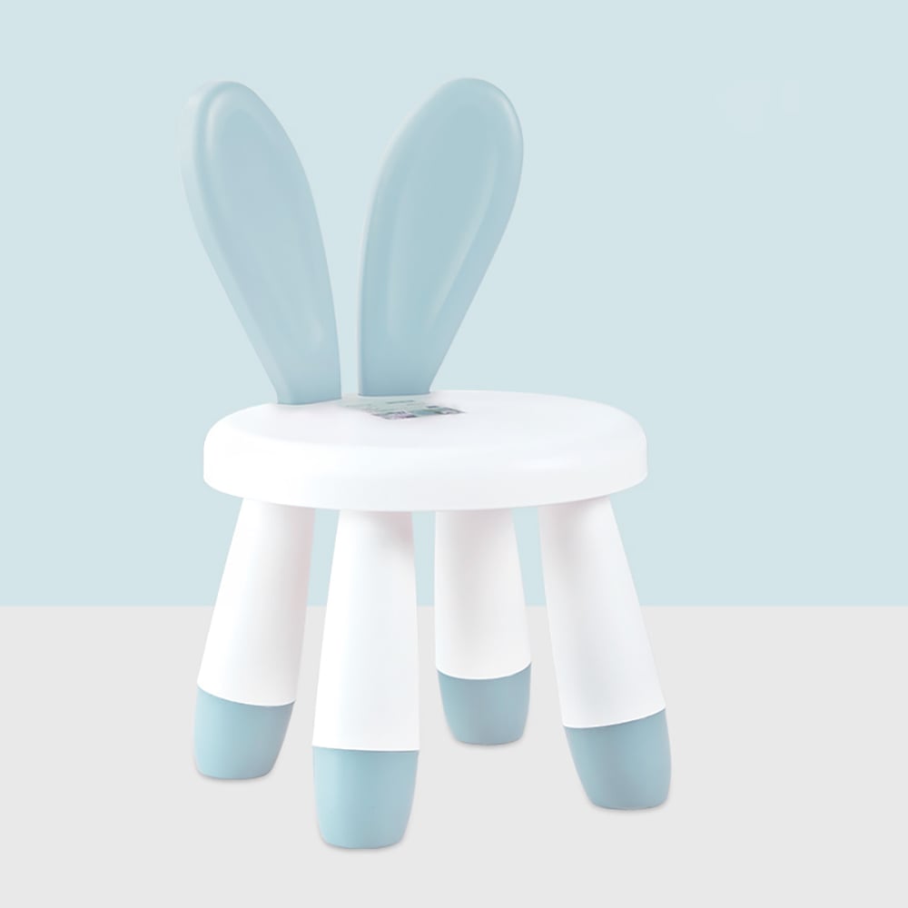 Green Cute Rabbit Kids Chair Animal Design Plastic Chair window image
