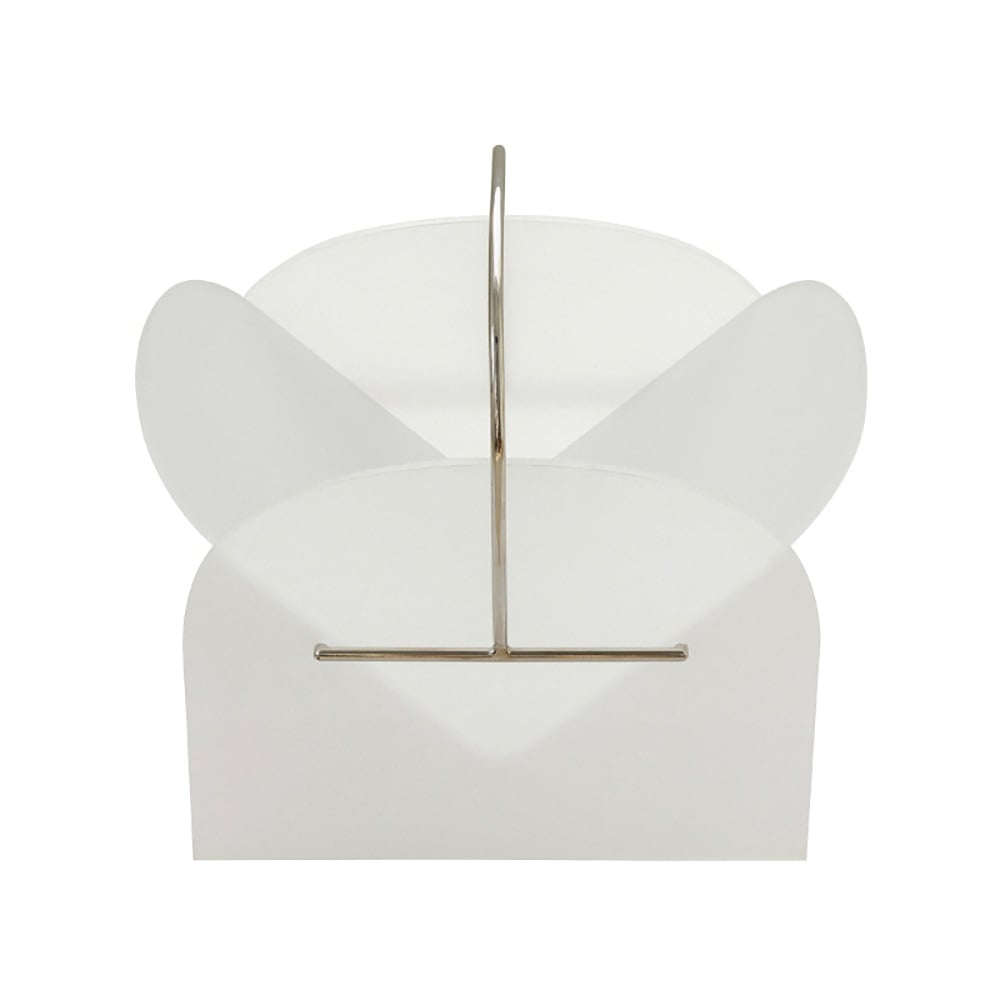 Modern Unique End Table Magazine Rack in Clear window image