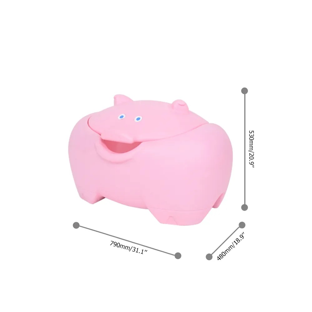 Kids Storage Box for Toys Snacks Cute Cartoon Pink window image