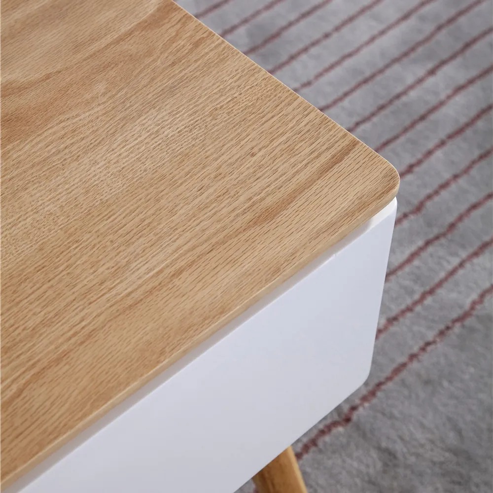 Table Basse Moderne avec Rangement Naturel image de fenêtre