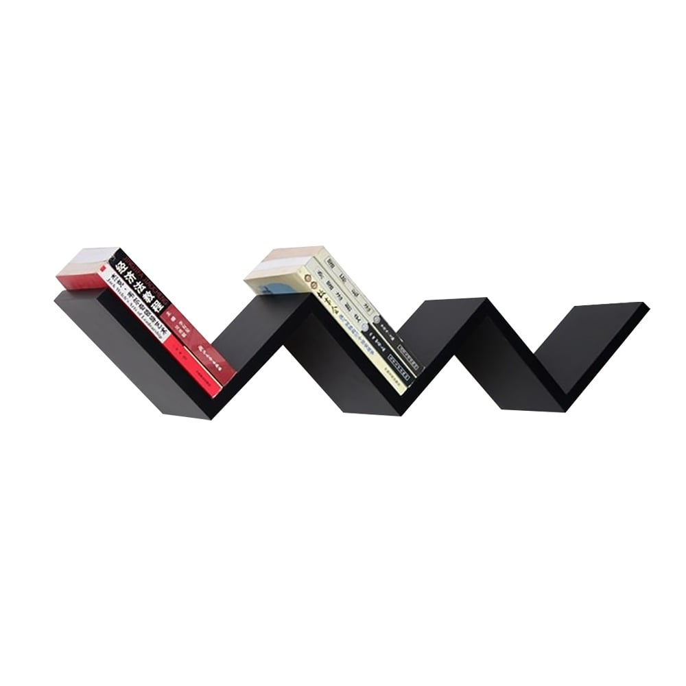 Modern 'W' Wall-Mounted Shelf in White window image