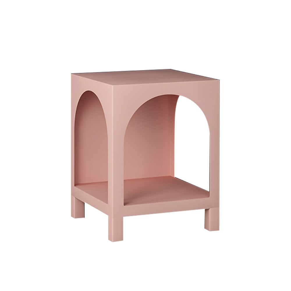 2-Tiered End Table with Storage Side Table Pink window image