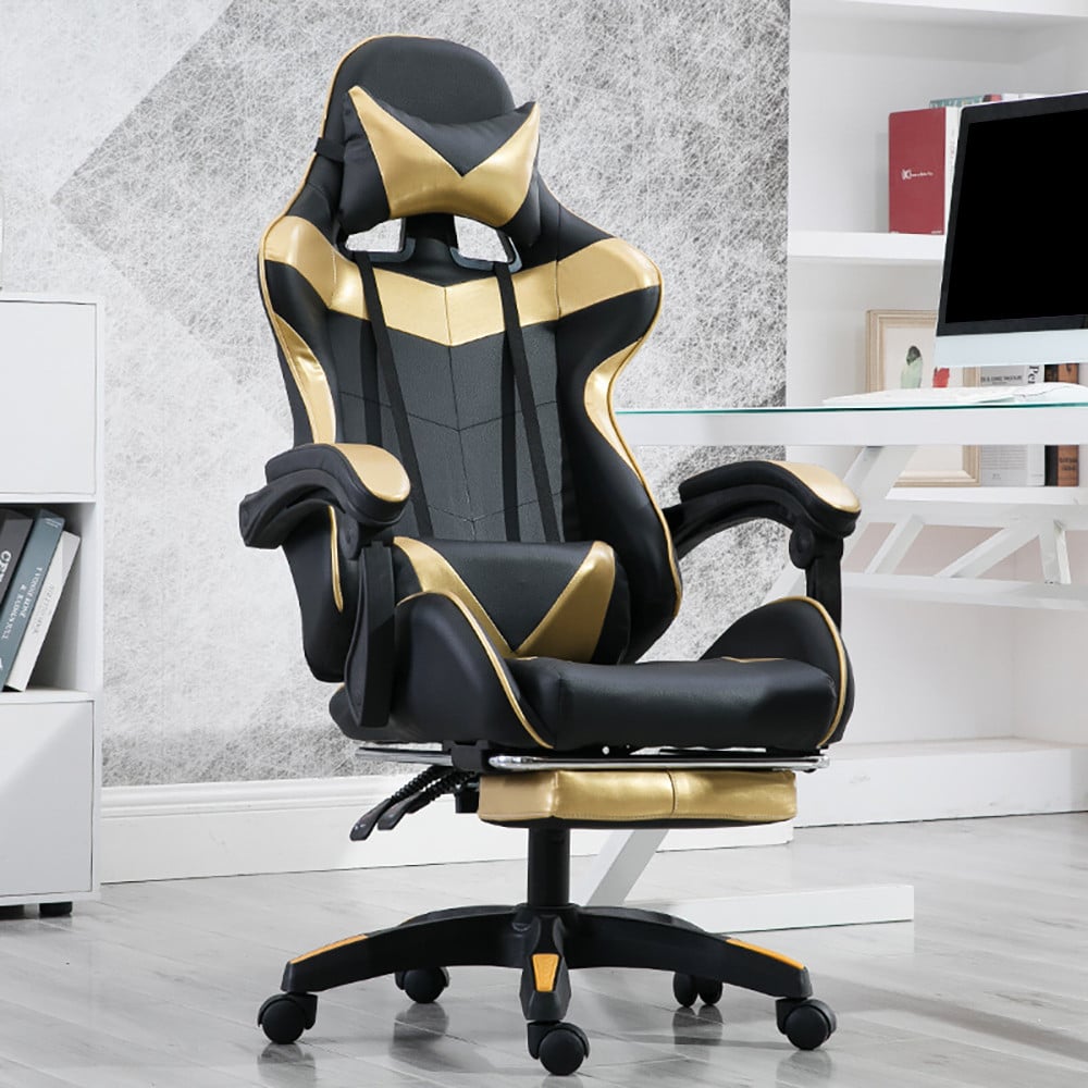 Gold PC Gaming Chair window image