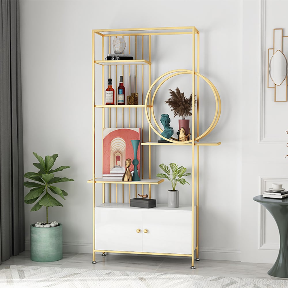 Moderne Etagere boekenplank met deur 5 lagen Vensterafbeelding