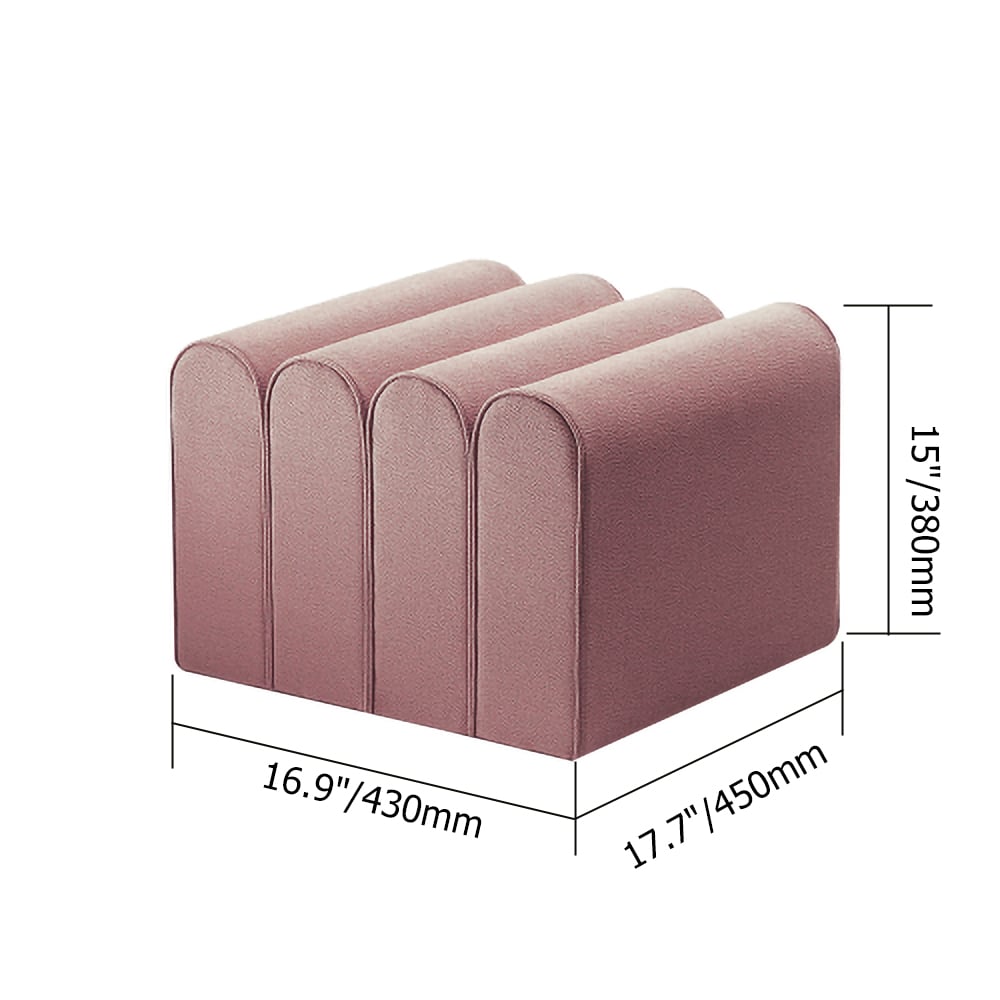 Pouf touffeté rose pouf pouf pouf rembourré velours pouf pouf pouf pouf ottoman rembourré en velours doré image de fenêtre