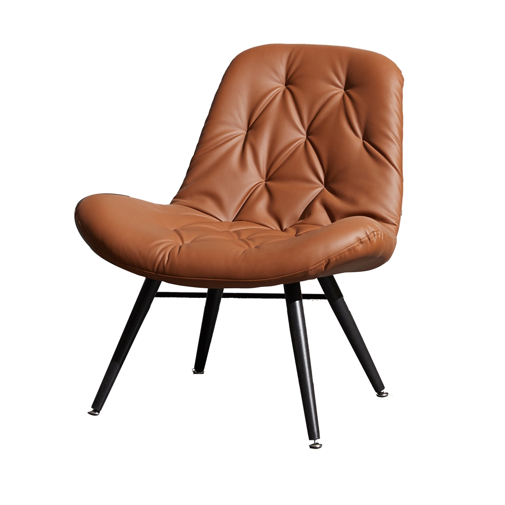 Modern Accent Chair Tufted PU Leather Upholstered Modern Chair window image