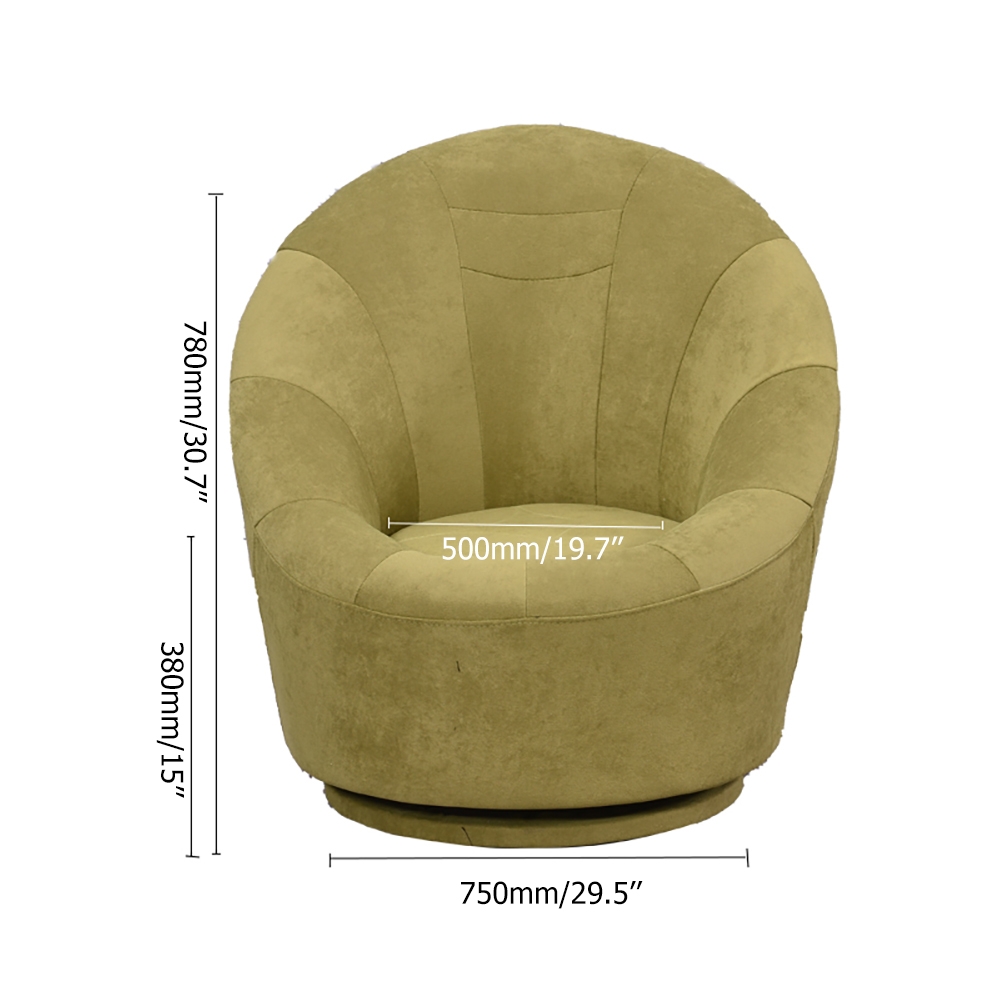 Green Modern Leath-aire Upholstered Accent Chair with Solid Wood window image