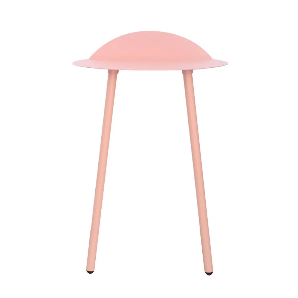 Pink End Table Modern Metal Side Table window image