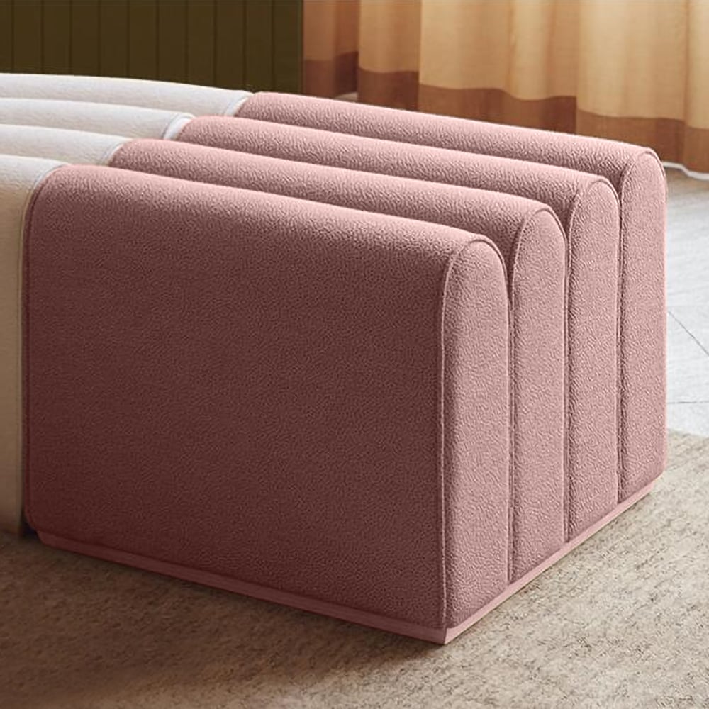 Pouf touffeté rose pouf pouf pouf rembourré velours pouf pouf pouf pouf ottoman rembourré en velours doré image de fenêtre