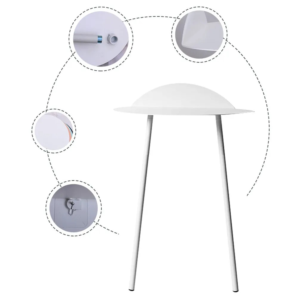 White End Table Modern Metal Side Table window image