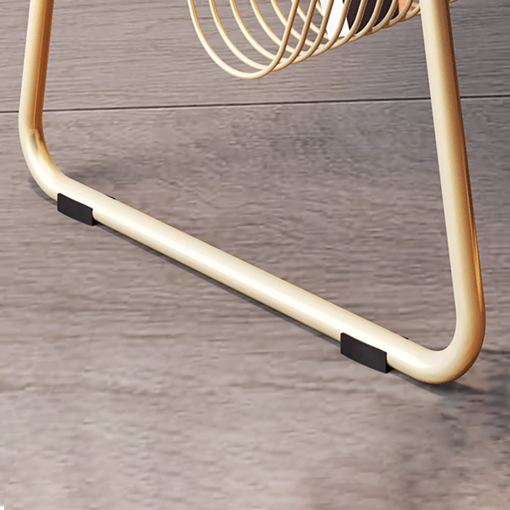 Gold Modern & Contemporary Side Table with Storage White Marble Top & Gold Metal Frame window image