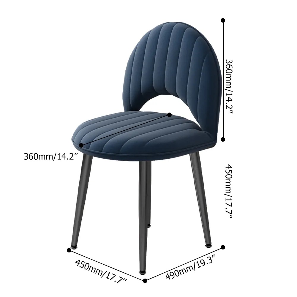 Pink Velvet Dining Chair Upholstered Modern Dining Chair in Black Legs Set of 2 window image