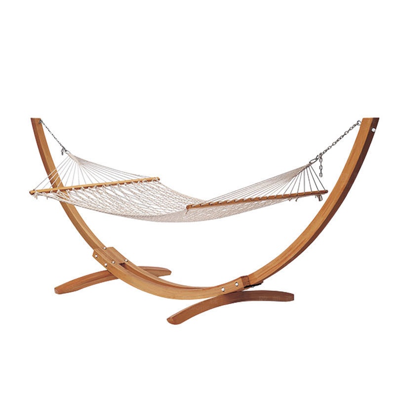 Classic Outdoor Hammock with Wooden Stretcher Bars Large window image