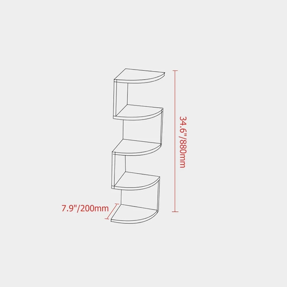 Modern 5-Tiered Floating Shelves for Study in White window image
