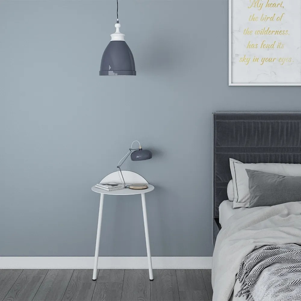 White End Table Modern Metal Side Table window image