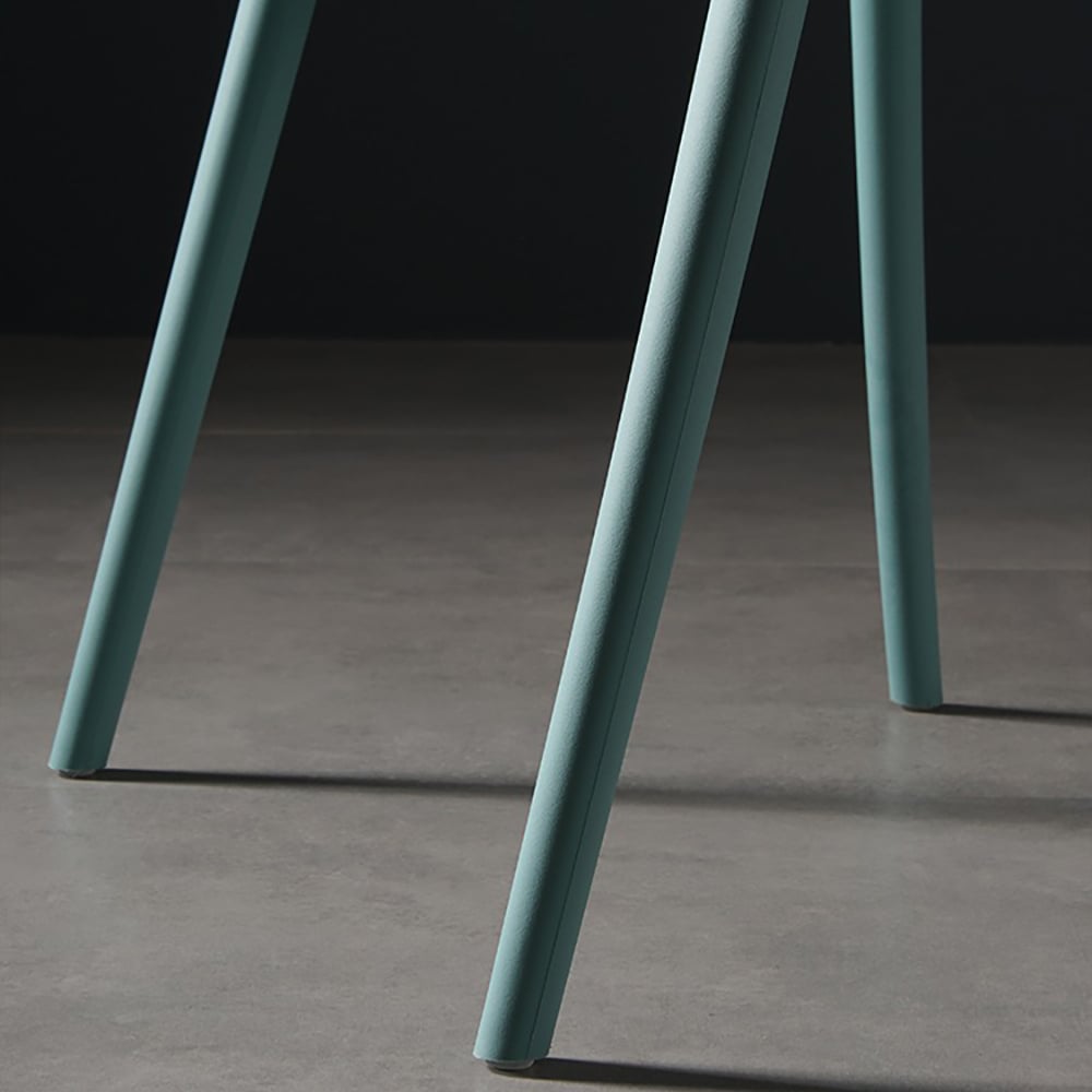 Green Modern Dining Chair PVC Dining Chair Set of 2 window image