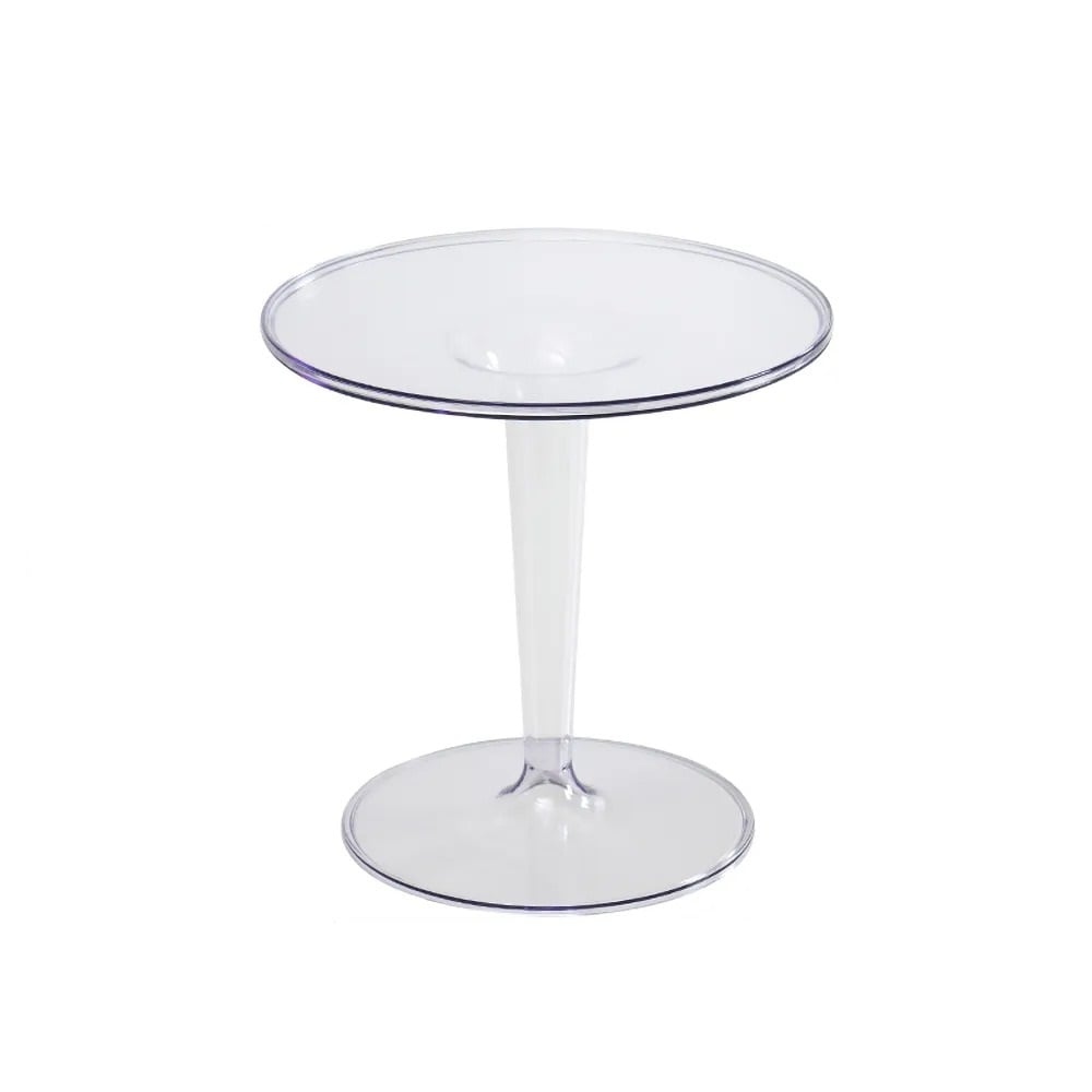 Acrylic End Table Clear Modern Accent Table Clear Round Side Table window image