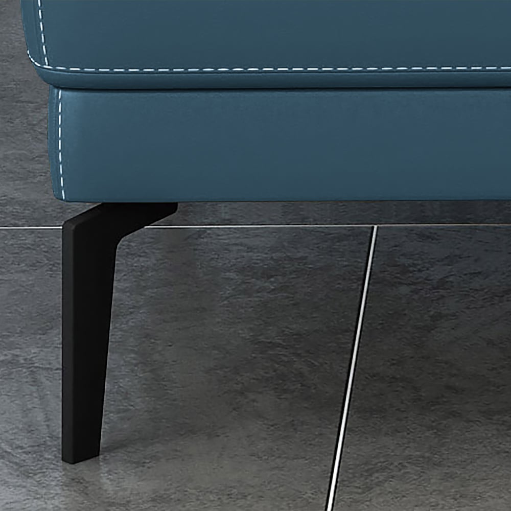 Grey Bench Entryway Ottoman Upholstered Ottoman Genuine Leather & Faux Leather window image