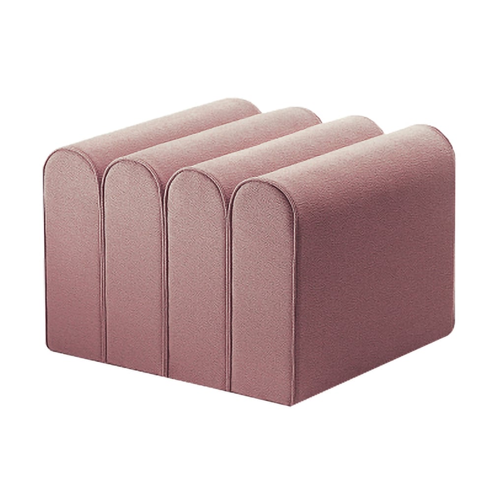 Pouf touffeté rose pouf pouf pouf rembourré velours pouf pouf pouf pouf ottoman rembourré en velours doré image de fenêtre
